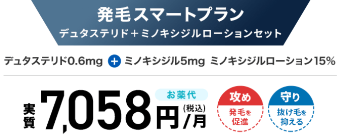 DMMの発毛スマートプランのデュタステリドセット