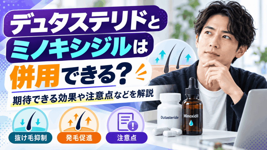 デュタステリドとミノキシジルは併用できる？期待できる効果や注意点などを解説